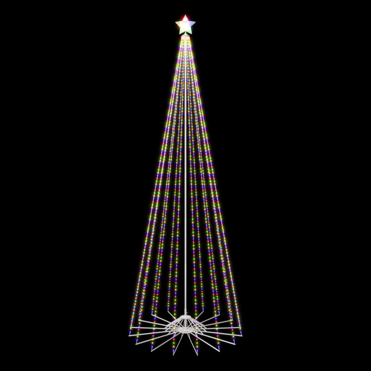 Veikous 12ft Christmas Cone Tree Light, Large Led Christmas Tree with 2 Lighting Modes, Dimmable Artificial Tree for Porch, Market
