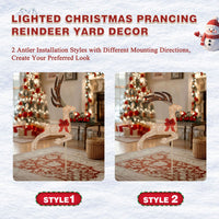 Veikous 5FT Flying Reindeer Decor, Lighted Christmas Deer with Moving Legs