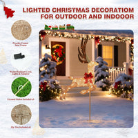 Veikous 5FT Flying Reindeer Decor, Lighted Christmas Deer with Moving Legs