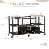 Ample Grill Table for Big Green Egg Stand