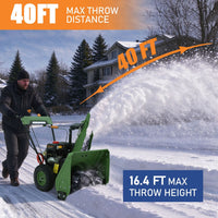 Veikous 24in Gas Snow Blower, Snow Thrower with 190° Rotatable Chute
