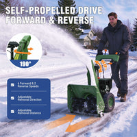 Veikous 24in Gas Snow Blower, Snow Thrower with 190° Rotatable Chute