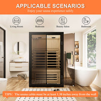 Sauna cabin in a bathroom, living room, beauty salon