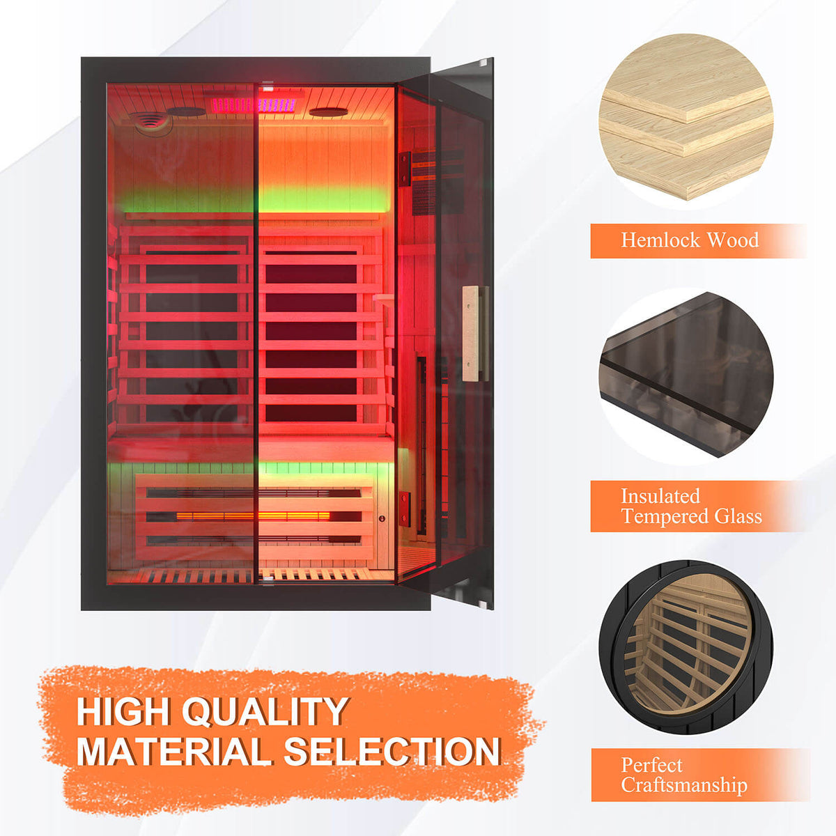 2 person infrared sauna indoor