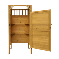 Solid Wood Outdoor Shower Enclosure Kit 
