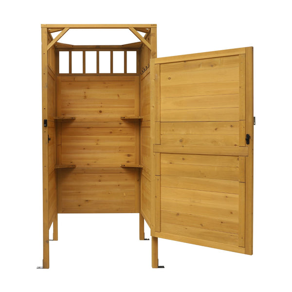Solid Wood Outdoor Shower Enclosure Kit 