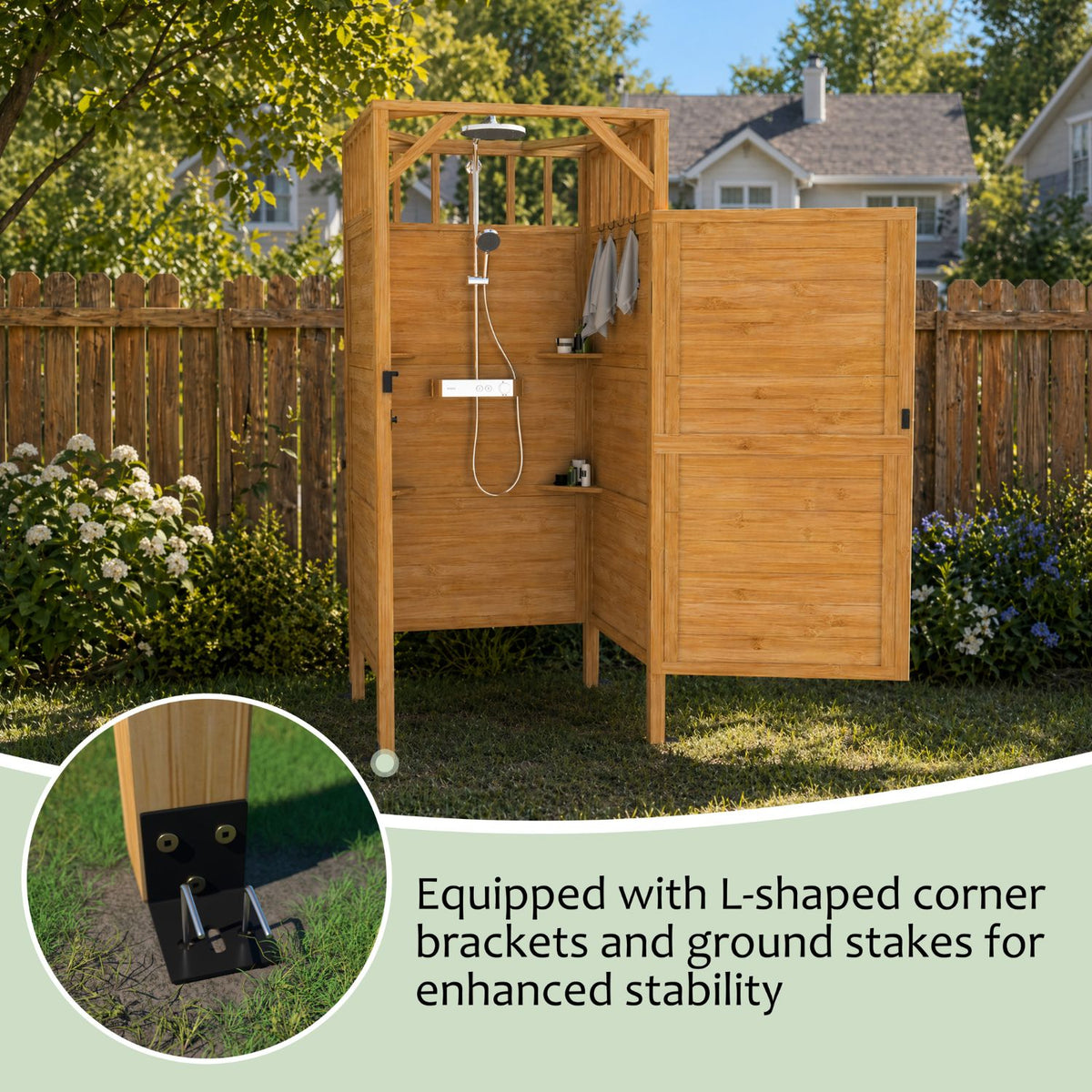 Weather-Resistant Shower Enclosure for Outdoor