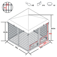 4.5 x 4.5 dog kennel outside