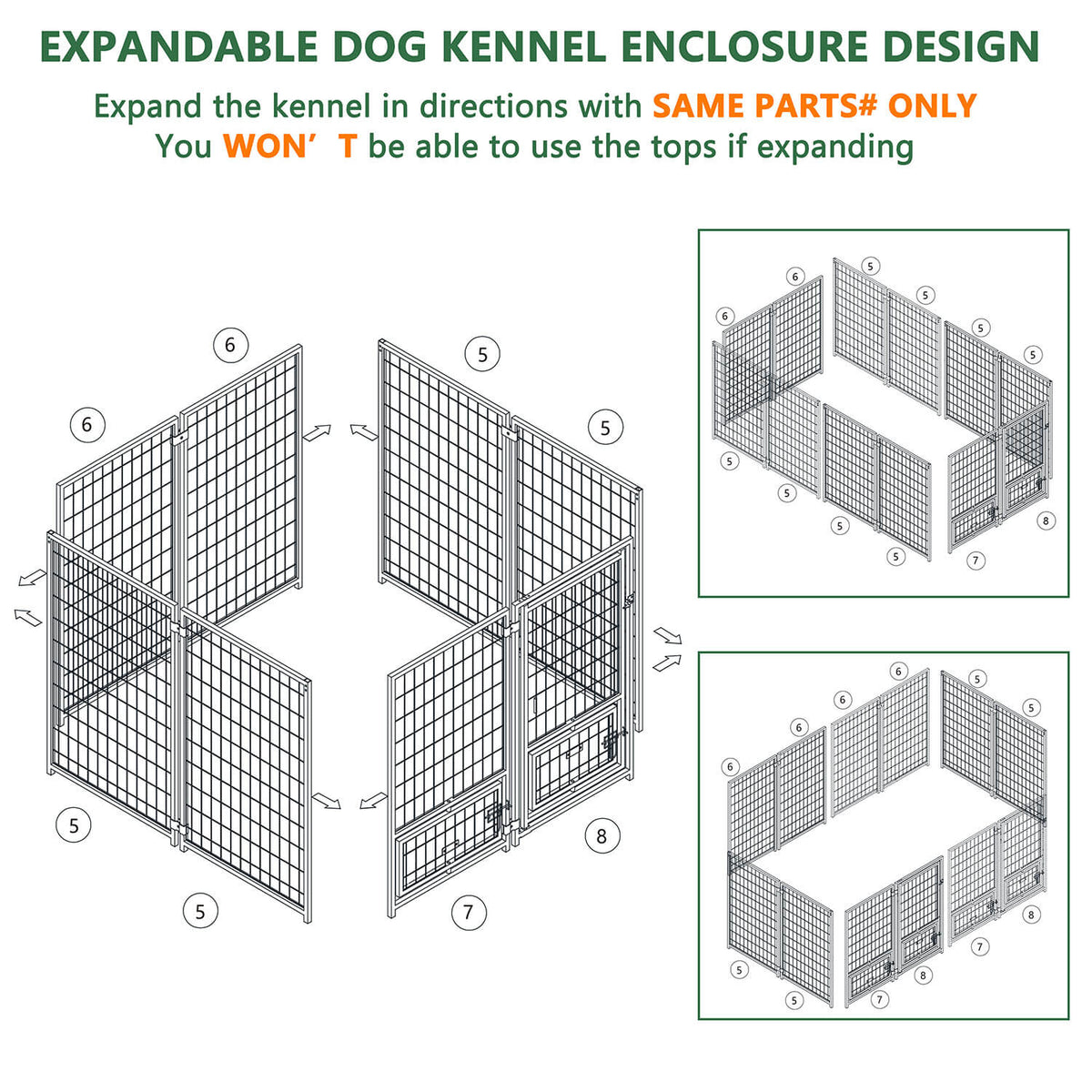 4.5 x 4.5 dog kennel outside