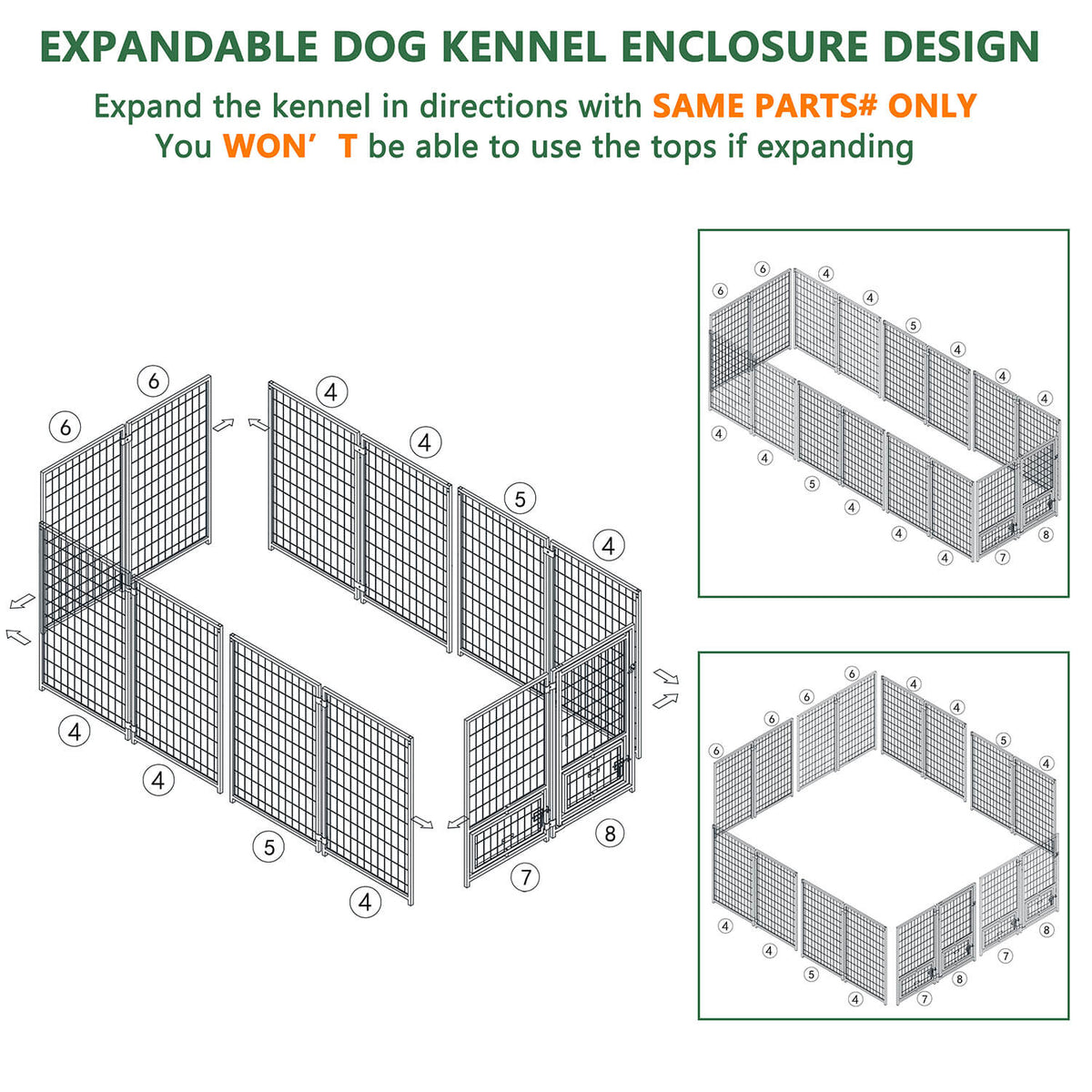 4 x 8ft outdoor dog run