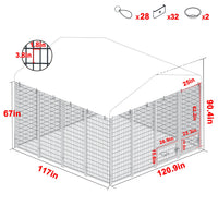 10 x 10ft large outdoor dog kennel