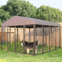 extra large outdoor dog kennel with roof