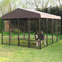 extra large outdoor dog kennel with roof
