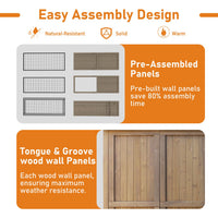 Pre-assembled wood dog house