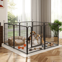 Veikous Metal Dog Playpen for Large/Medium/Small Dogs, Portable Pet Enclosure 8 Panels & 16 Panels