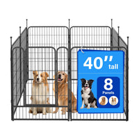 Veikous Metal Dog Playpen for Large/Medium/Small Dogs, Portable Pet Enclosure 8 Panels & 16 Panels
