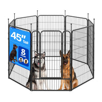 Veikous Metal Dog Playpen for Large/Medium/Small Dogs, Portable Pet Enclosure 8 Panels & 16 Panels