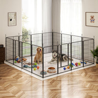 Veikous Metal Dog Playpen for Large/Medium/Small Dogs, Portable Pet Enclosure 8 Panels & 16 Panels