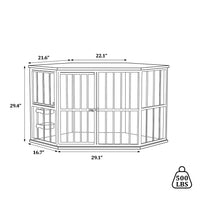 VEIKOUS Corner Dog Crate, End Table Dog Cage