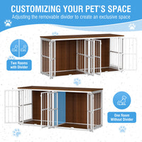 Double Dog Crate for 2 Large Dogs