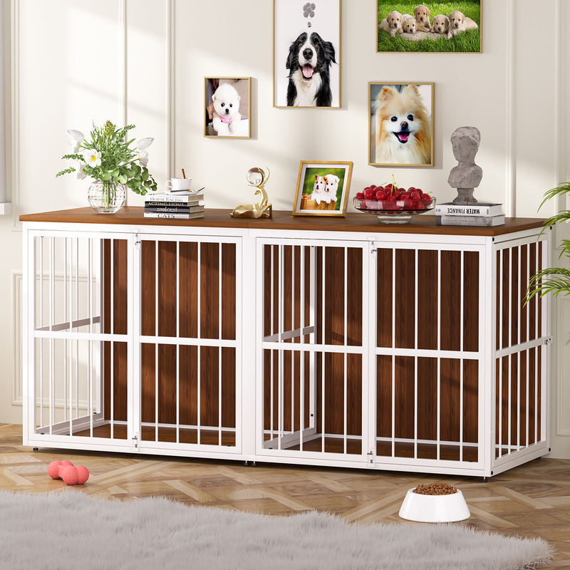 Double Dog Crate for 2 Large Dogs