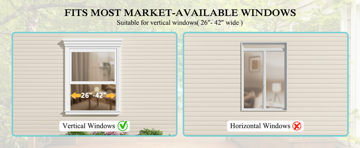 Veikous Cat Outdoor Window Box, Adjustable Plexiglass Cat Solarium for Indoor Cats, Fits Vertical Windows