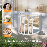 Solid Fir Wood Cat Catio for Indoor Cats