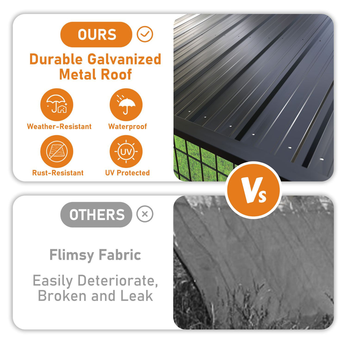 galvanized steel chicken coop, weather-Resistant