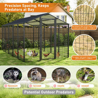 large chicken run with roof