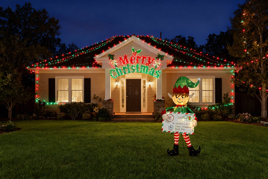 Outdoor Lighted Holiday Displays, Led Gingerbread Men, Merry Christmas Signs