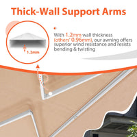 slope patio awning