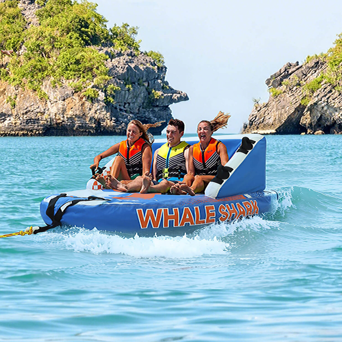 3 Person Towable Tube with Air Pump