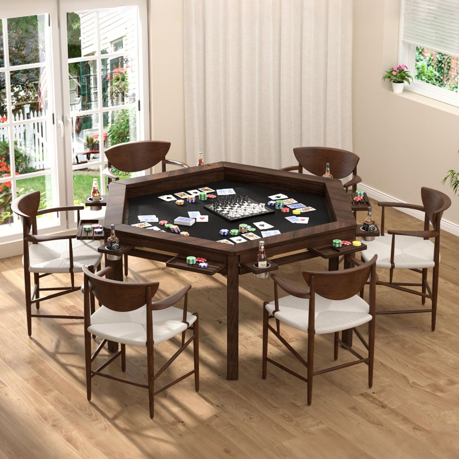 Dining and Game Table for 6 with Topper – Veikous