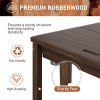 Veikous Wood Table with Sturdy Foot