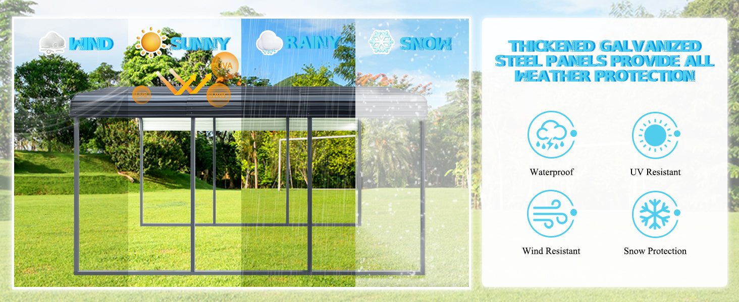 Veikous carport thickened galvanized steel