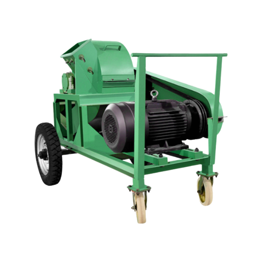 Veikous Wood Chipper with 2 Jaws, Hybrid Electric Mobile Branch Chipper