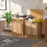 VEIKOUS Foldable Bamboo Hamper