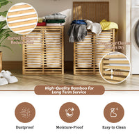 VEIKOUS Foldable Bamboo Hamper