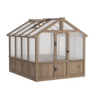 VEIKOUS 6 x 8 Wooden Greenhouse
