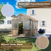 wooden polycarbonate greenhouse