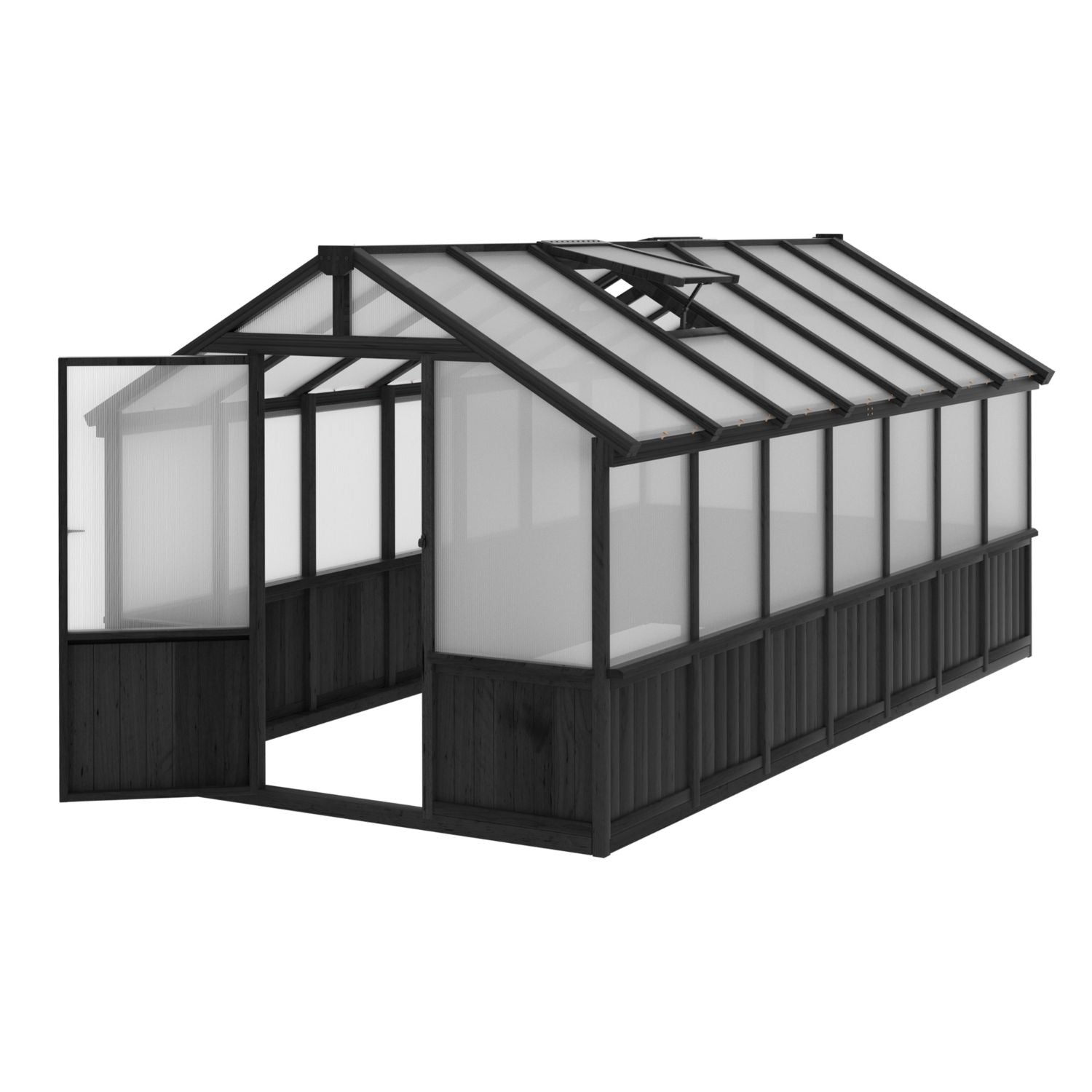8x14 Cedar Greenhouse for Outdoors with Vent Window, 8x16 – Veikous