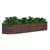 Steel Garden Beds, wood grain, 17" H