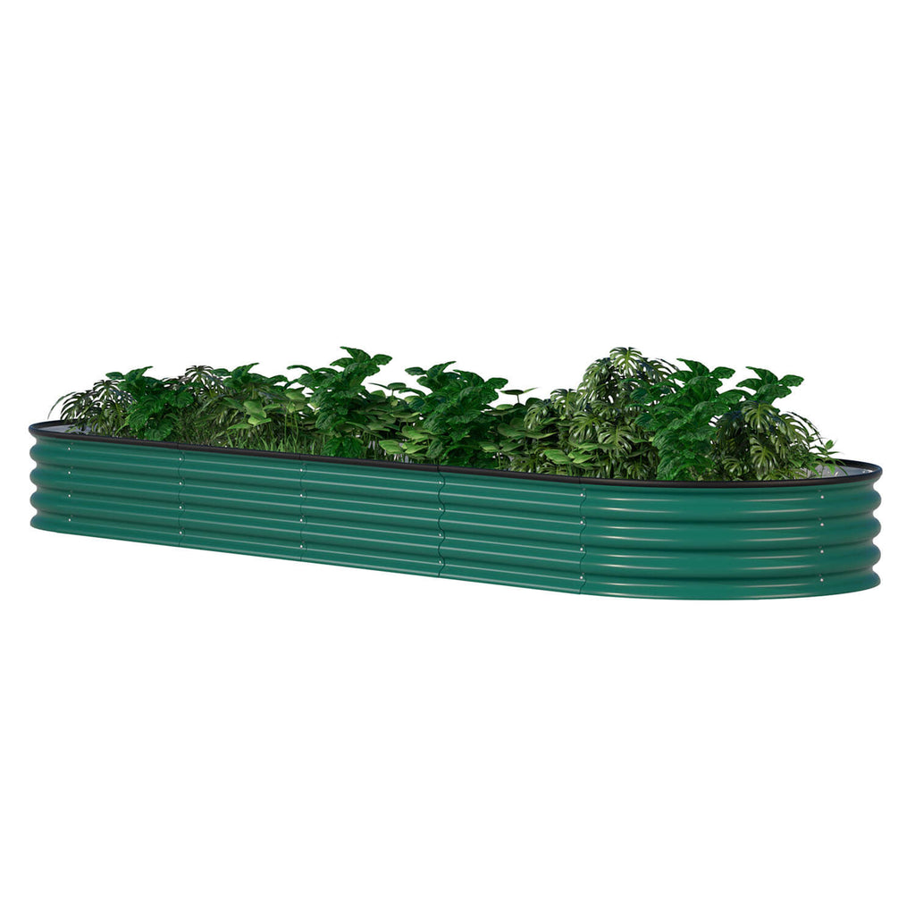 Steel Garden Beds, Green, 11" H