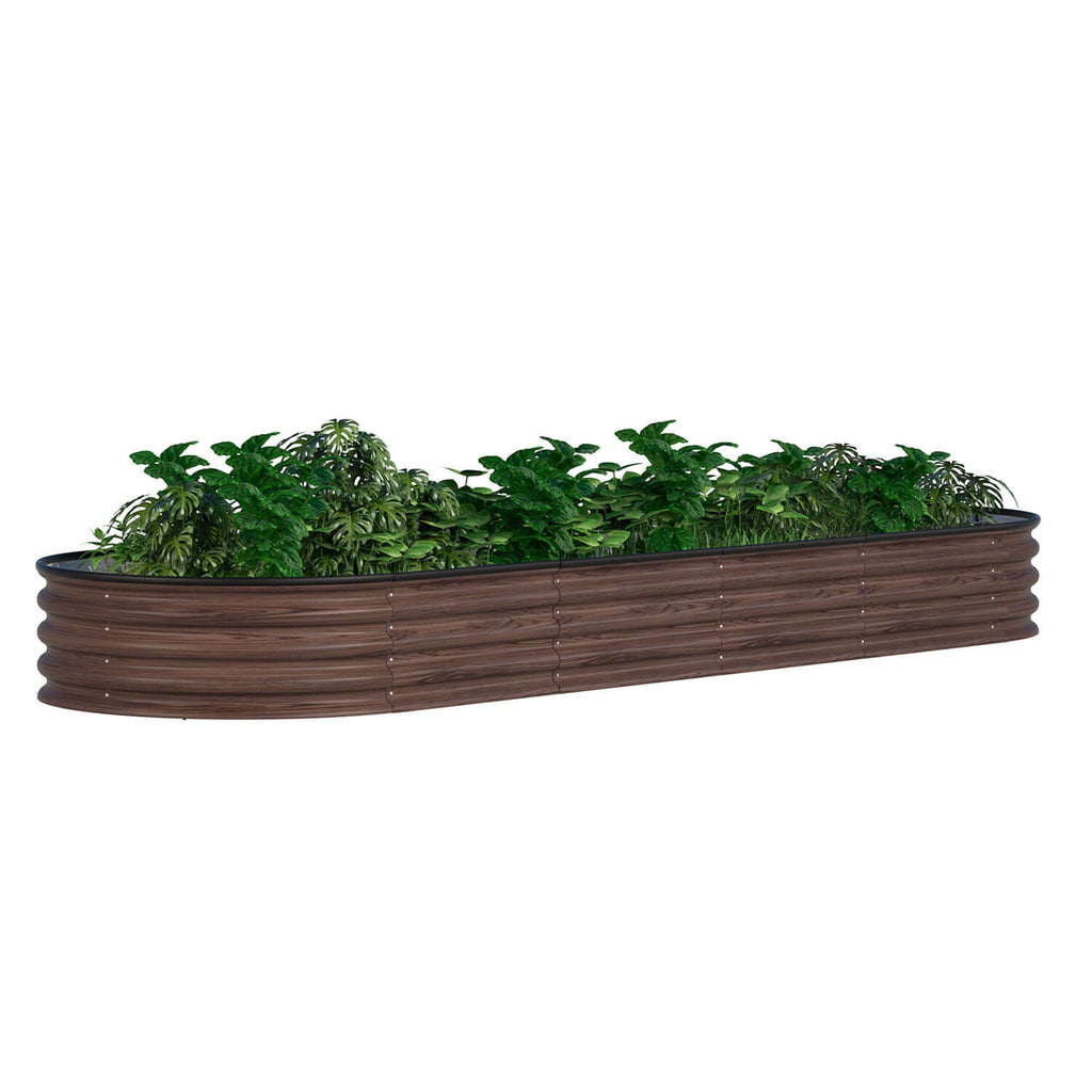 VEIKOUS Steel Garden Beds, 11.1” H