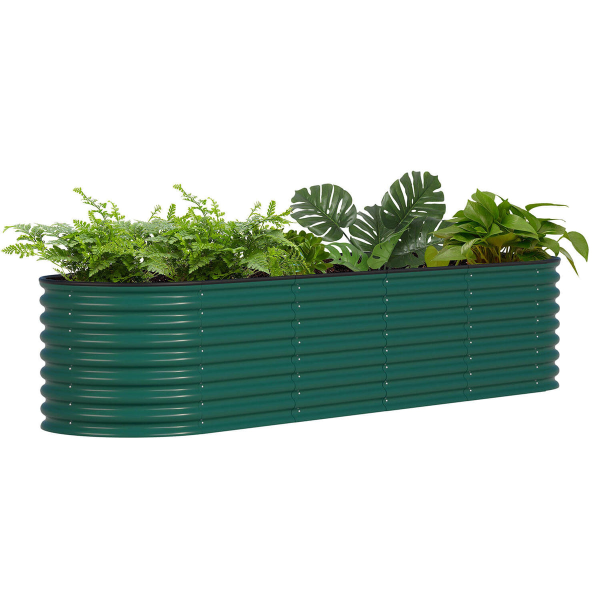 VEIKOUS Steel Garden Beds, Dark Green, 23.1 " H