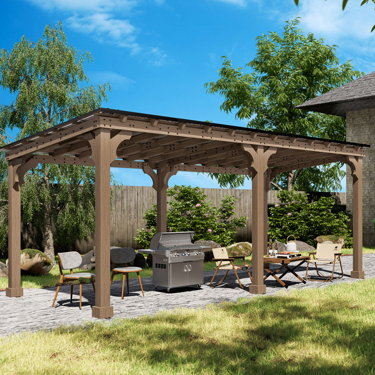 Veikous Hardtop Grill Gazebo