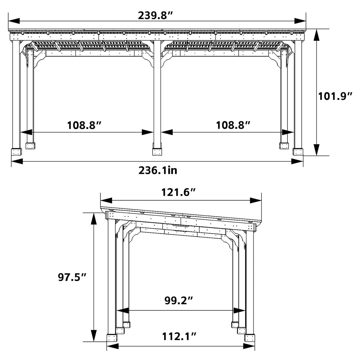 Veikous Hardtop Grill Gazebo