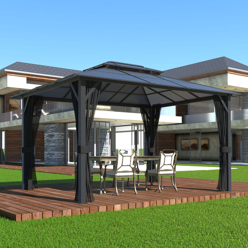 10 X 13 Polycarbonate Roof Gazebo