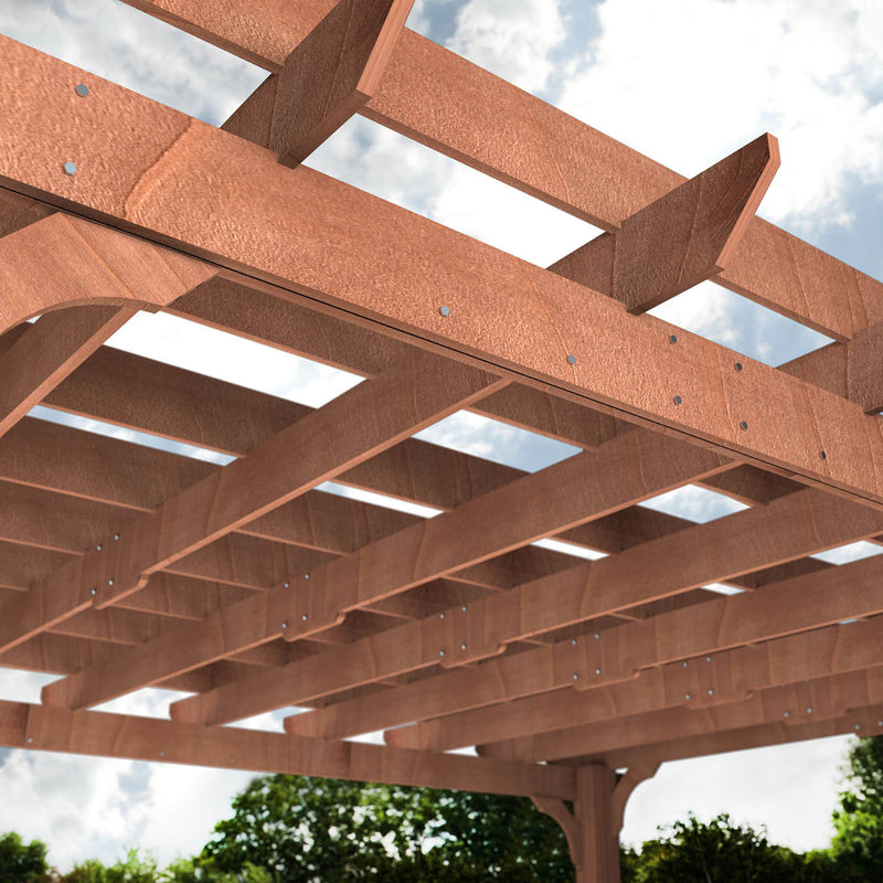 VEIKOUS Cedar Pergola for Patio, 12x16