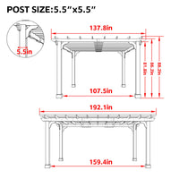 VEIKOUS Cedar Pergola for Patio, 12x16